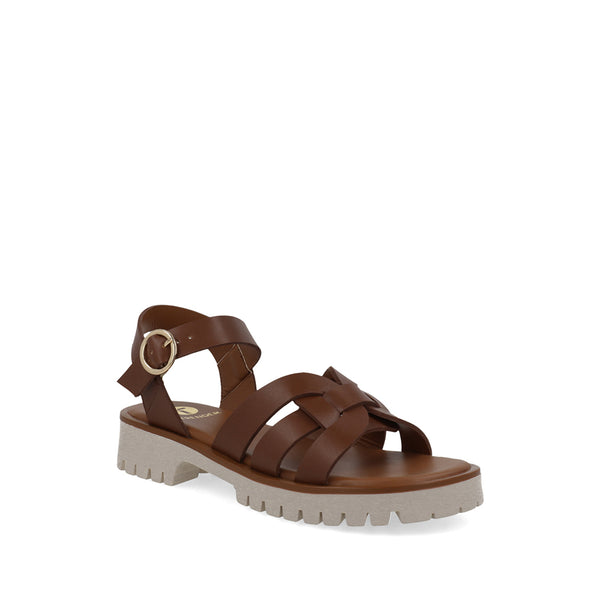Sandalia Casual Trender color Tan para Mujer