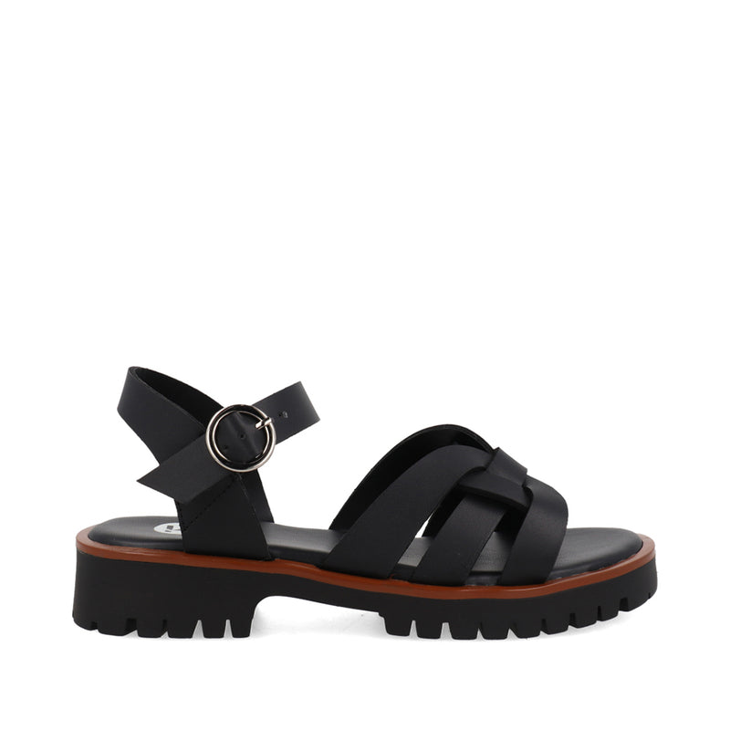 Sandalia Casual Trender color Negro para Mujer