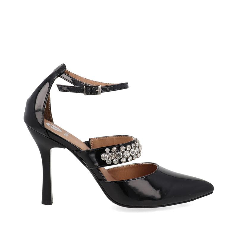 Zapatilla de Vestir Trender color Negro para Mujer con Brillos