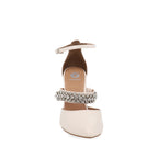 Zapatilla de Vestir Trender color Latte para Mujer con Brillos