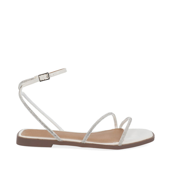 Sandalia Casual Trender color Blanco con Brillos para Mujer
