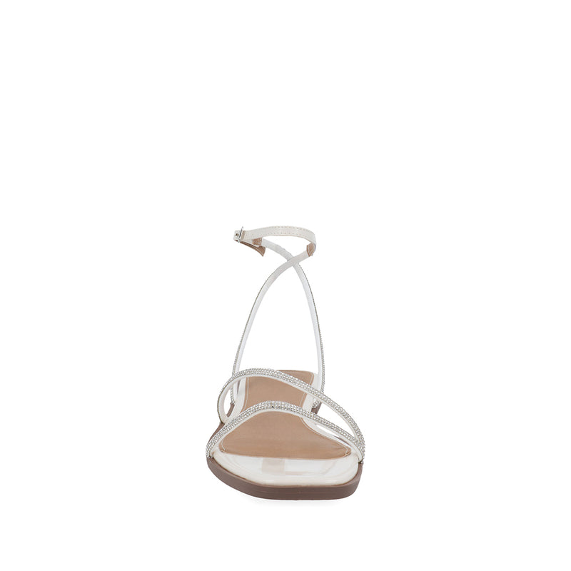 Sandalia Casual Trender color Blanco con Brillos para Mujer