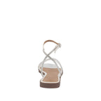 Sandalia Casual Trender color Blanco con Brillos para Mujer