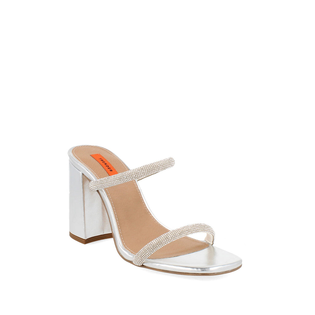 Zapatilla de Fiesta Trender color Plata para Mujer