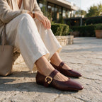 Balerina Casual Trender color Vino para Mujer