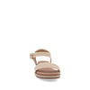 Sandalia Casual Trender color Latte para Mujer con detalle tejido