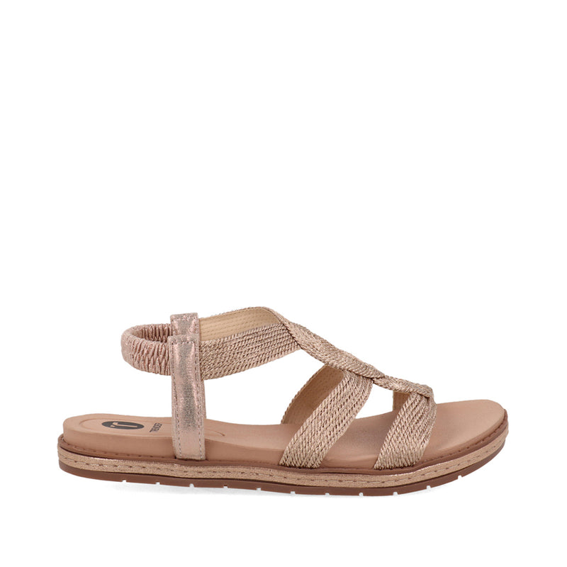 Sandalia Casual Trender color Bronce para Mujer