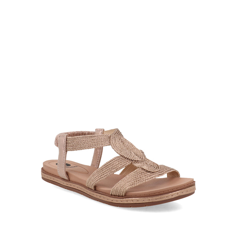 Sandalia Casual Trender color Bronce para Mujer