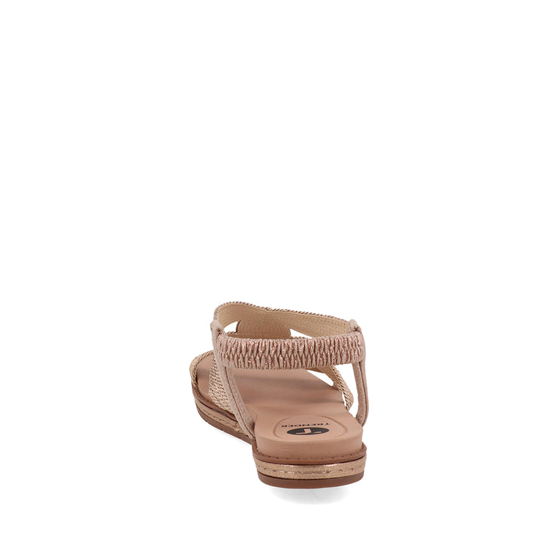 Sandalia Casual Trender color Bronce para Mujer