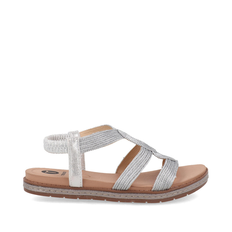 Sandalia Casual Trender color Plata para Mujer