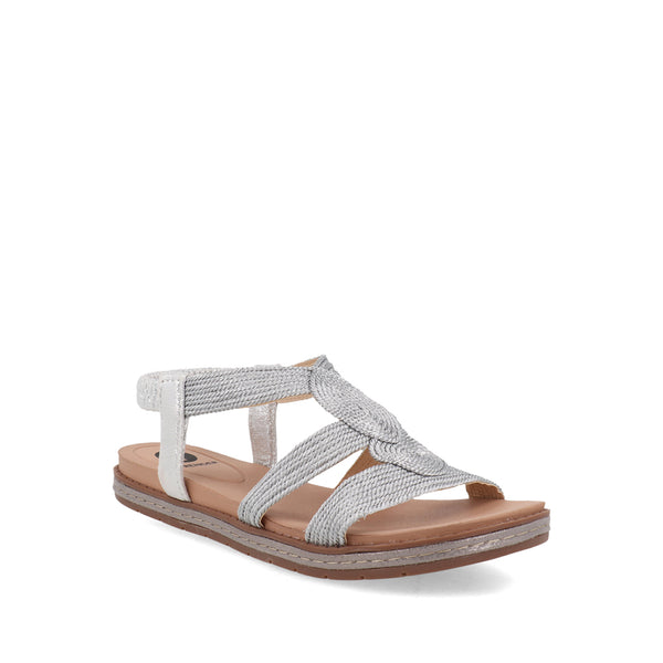 Sandalia Casual Trender color Plata para Mujer