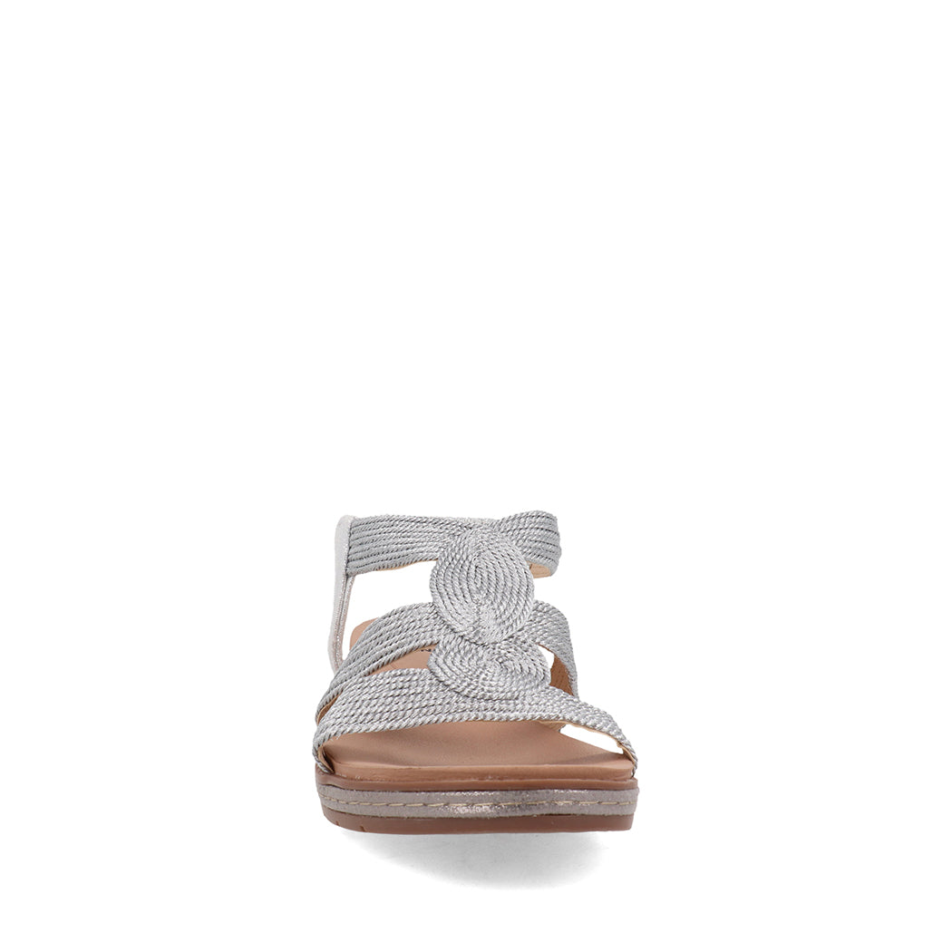 Sandalia Casual Trender color Plata para Mujer