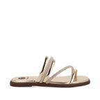 Sandalia Casual Trender color Oro para Mujer con Brillos