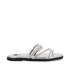 Sandalia Casual Trender color Plata para Mujer con Brillos