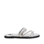Sandalia Casual Trender color Plata para Mujer con Brillos