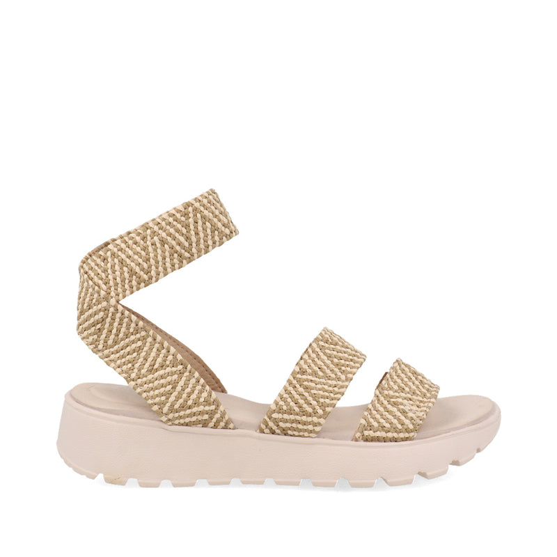 Sandalia Casual Trender color Beige para Mujer