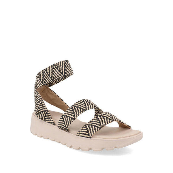 Sandalia Casual Trender color negro con Beige para Mujer
