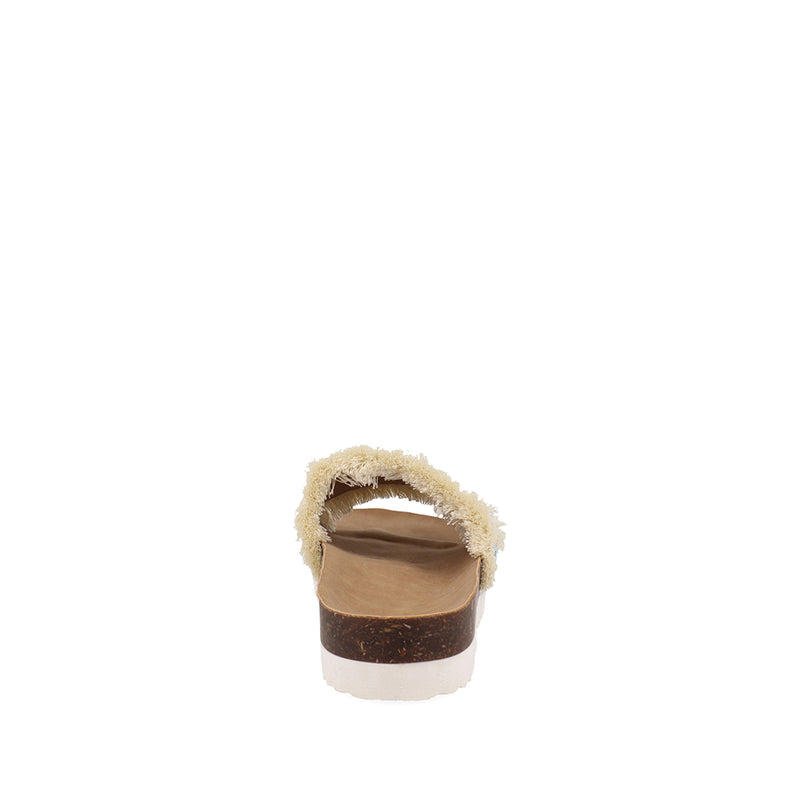 Sandalia Casual Trender color Azul con Beige para Mujer