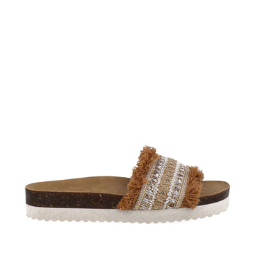 Sandalia Casual Trender color Camel para Mujer
