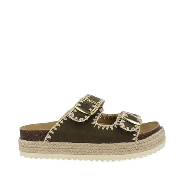 Sandalia Casual Trender color Verde para Mujer
