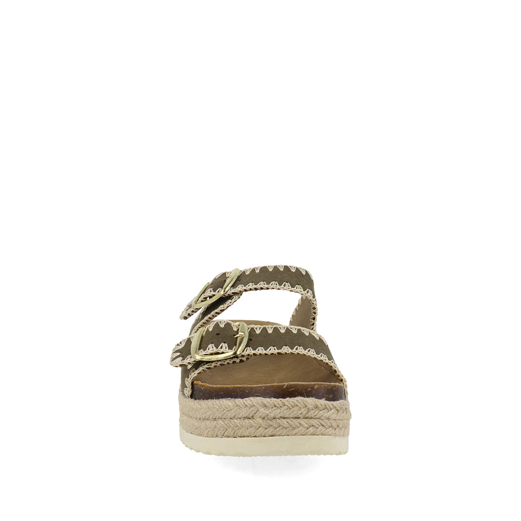Sandalia Casual Trender color Verde para Mujer
