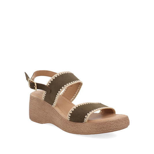 Sandalia Casual Trender color Verde para Mujer