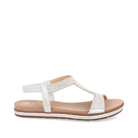 Sandalia Casual Trender color Gris para Mujer