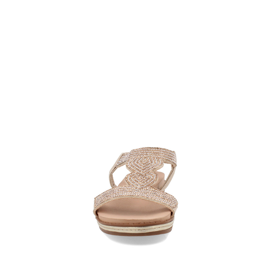 Sandalia Casual Trender color Oro para Mujer