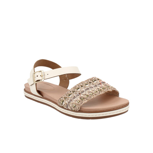 Sandalia Casual Trender color Latte para Mujer