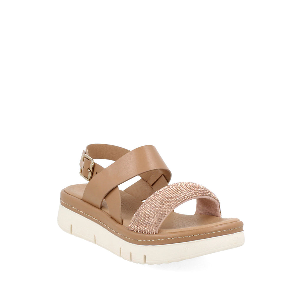 Sandalia Casual Trender color Beige para Mujer