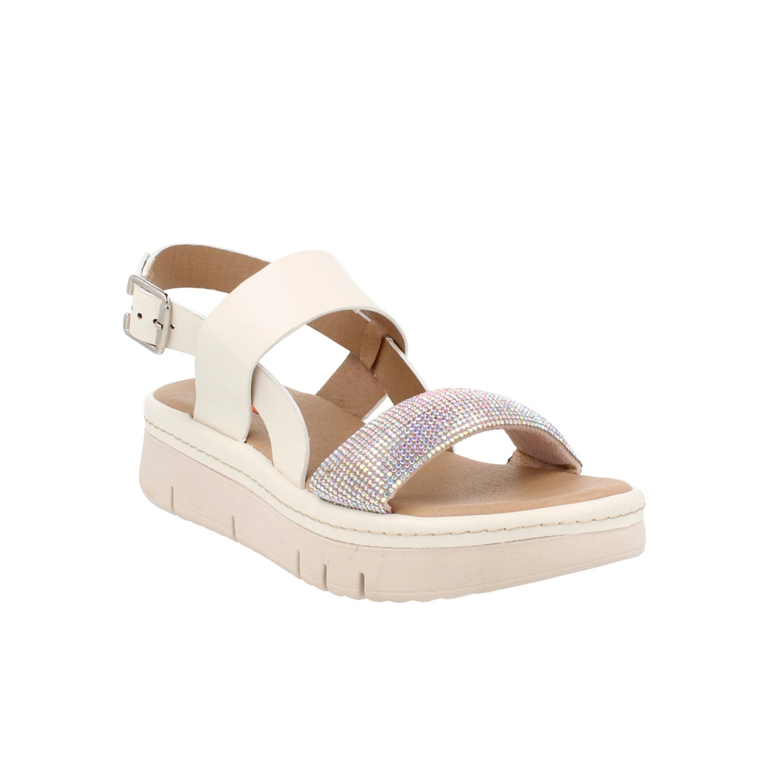 Sandalia Casual Trender color Plata para Mujer
