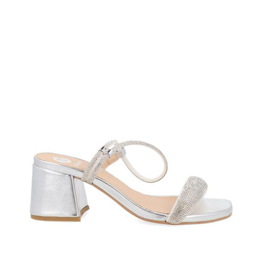 Sandalia de Tacon Trender color Plata para Mujer