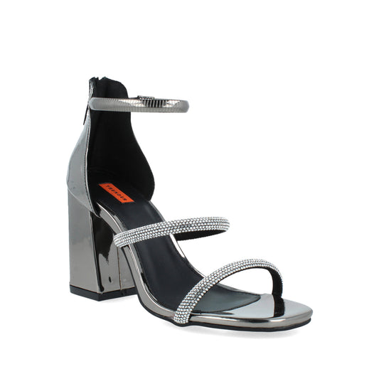 Zapatilla de Fiesta Trender color Gris para Mujer