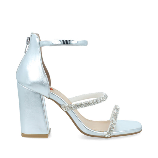 Zapatilla de Fiesta Trender color Plata para Mujer