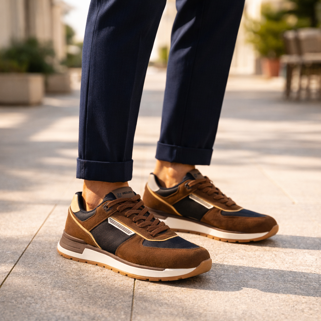 Tenis Urbano Trender color Cafe  para Hombre