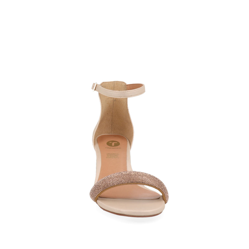 Sandalia de Tacón Trender color  Latte para Mujer