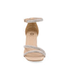 Sandalia de Tacón Trender color Beige decorada para Mujer