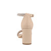 Sandalia de Tacón Trender color Beige decorada para Mujer