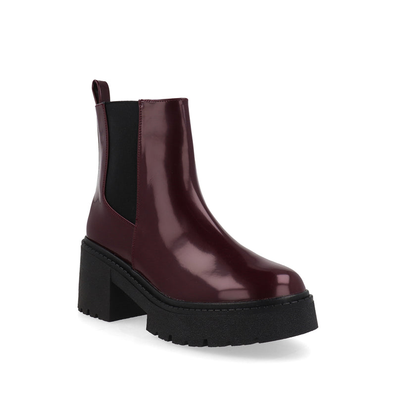 Botin Casual Xlondres color Vino para Mujer