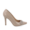 Zapatilla de Vestir Trender color Beige para Mujer con detalle de moño