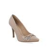 Zapatilla de Vestir Trender color Beige para Mujer con detalle de moño