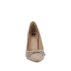 Zapatilla de Vestir Trender color Beige para Mujer con detalle de moño