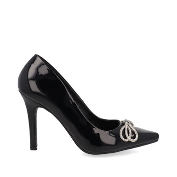 Zapatilla de Vestir Trender color Negro para Mujer con detalle de moño