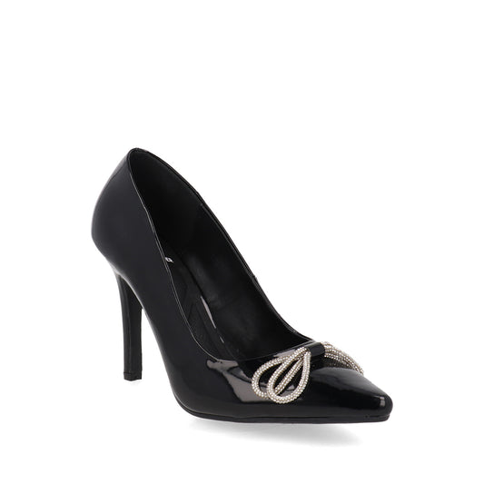 Zapatilla de Vestir Trender color Negro para Mujer con detalle de moño