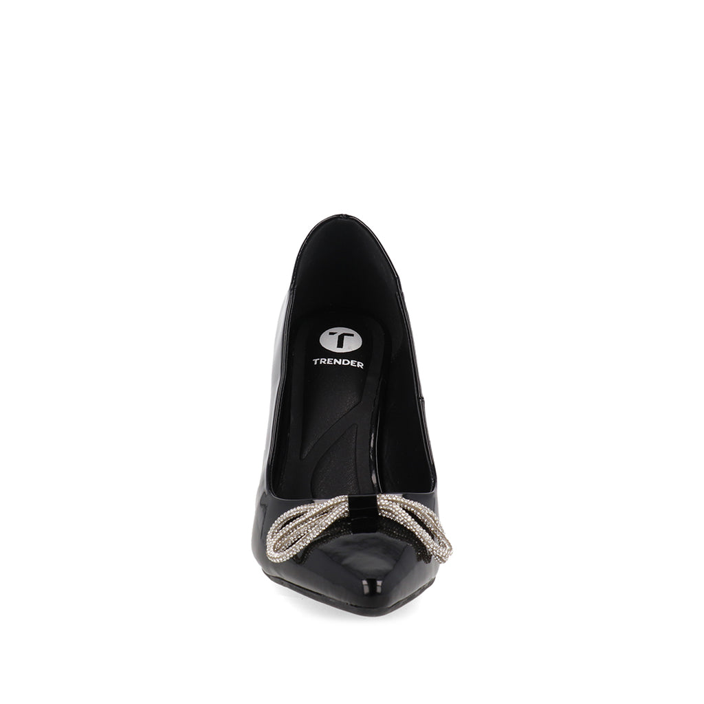 Zapatilla de Vestir Trender color Negro para Mujer con detalle de moño