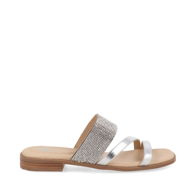 Sandalia Casual Trender color Plata para Mujer
