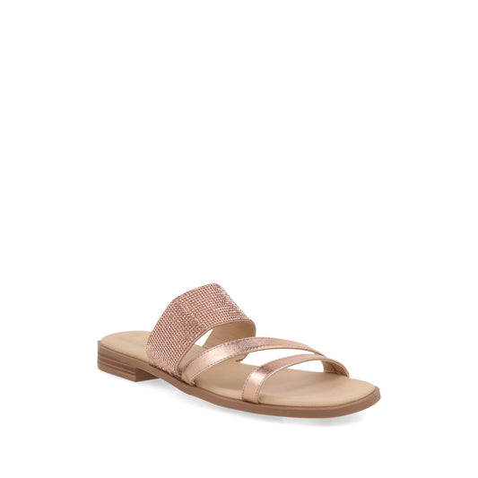 Sandalia Casual Trender color Oro para Mujer