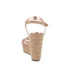 Sandalia Casual Trender color Oro para Mujer