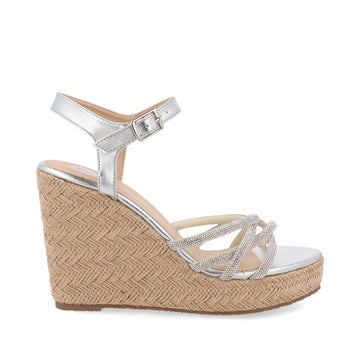Sandalia Casual Trender color Plata para Mujer