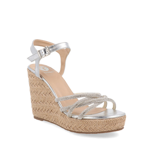Sandalia Casual Trender color Plata para Mujer
